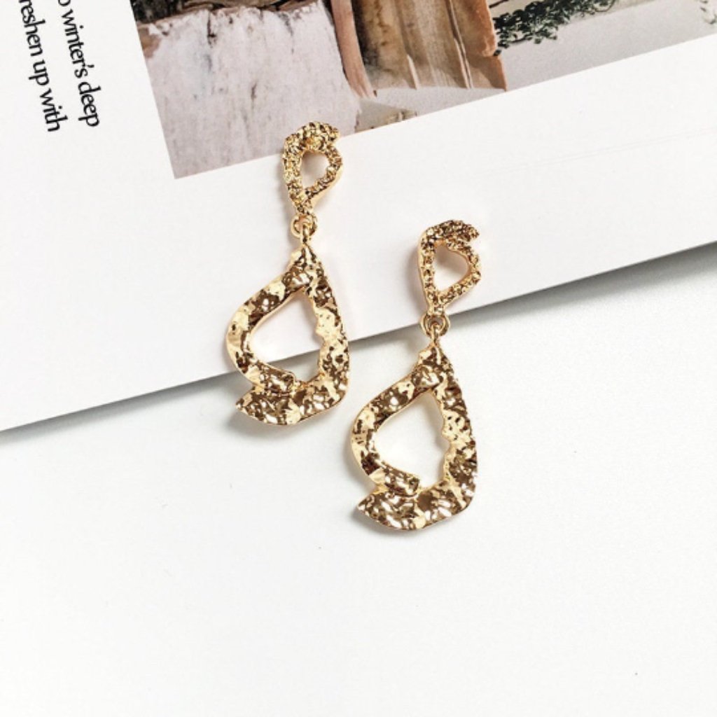Texture Dangle Drop Earrings
